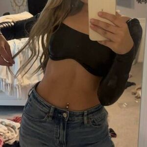 Princess Polly black leather top